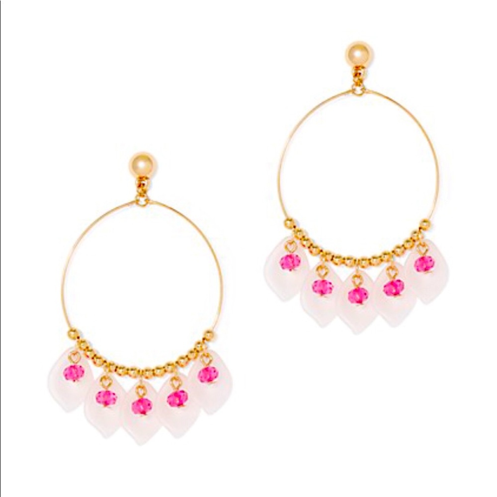GOLD AND PINK EARRINGS